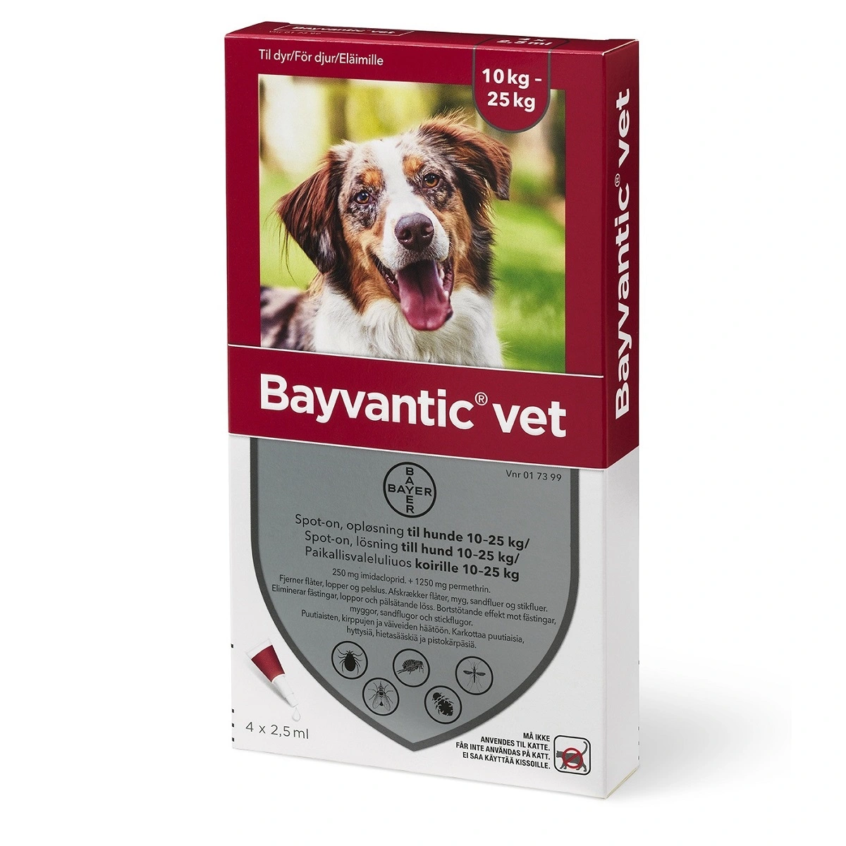 Bayvantic Vet hund 10-25 kg 4 x 2,5 ml